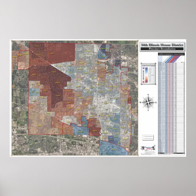 Póster 54th Illinois House District - 2008 General (Frente)