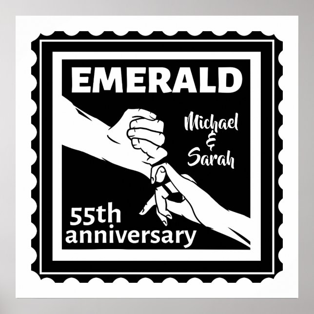 Póster 55 años del aniversario del boda Esmeralda (Frente)