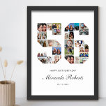 Póster 56.º cumpleaños número 56 Collage de fotos Persona<br><div class="desc">Celebra el 56º cumpleaños con este poster de collage de fotos número 56 personalizado. Este regalo de personalizable también es perfecto para el aniversario de los bodas. Es una gran manera de mostrar preciosos recuerdos de tu vida de boda y casada. El poster presenta un collage de fotos que capturan...</div>