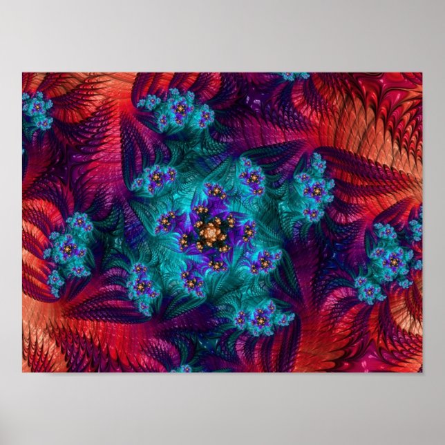Póster 579 Poster de diseño fractal (Frente)