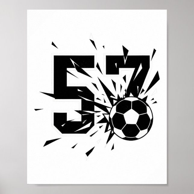 Póster 57 Explosión de fútbol Número 57 Estilo de fanátic (Frente)
