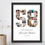 Póster 58.º cumpleaños número 58 Collage de fotos Persona<br><div class="desc">Celebra el 58º cumpleaños con este poster de collage de fotos número 58 personalizado. Este regalo de personalizable también es perfecto para el aniversario de los bodas. Es una gran manera de mostrar preciosos recuerdos de tu vida de boda y casada. El poster presenta un collage de fotos que capturan...</div>