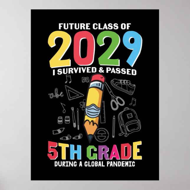 Póster 5.ª Maestría 5.º Grado durante una carrera global (Frente)