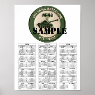 PÓSTER 5.º BATTALÓN DE TANQUE VIETNAM