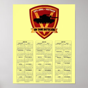 PÓSTER 5.º BATTALÓN DE TANQUE VIETNAM