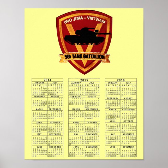 PÓSTER 5.º BATTALÓN DE TANQUE VIETNAM (Frente)