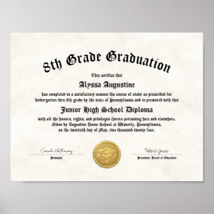 Póster 5.º Diploma de Graduación en el Hogar