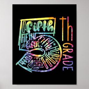Póster 5.º Equipo de tipografía de quinto grado profesor