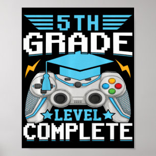Póster 5.º Grado De Grado Completa De Gamer Cl De Graduad