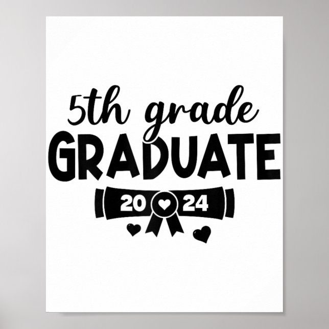 Póster 5.º Graduado El Último Día De La Escuela Superior  (Frente)