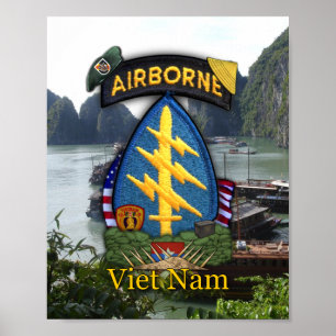 Póster 5.º grupo de fuerzas especiales boinas verdes nomb