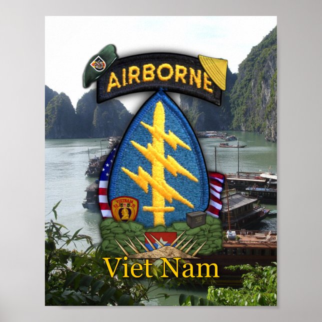 Póster 5.º grupo de fuerzas especiales boinas verdes nomb (Frente)