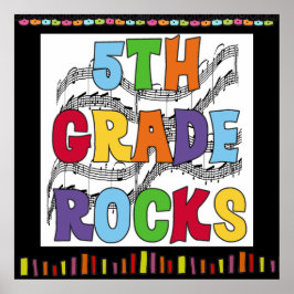 Póster 5.º Poster de aula de clase Rocks