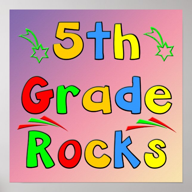 Póster 5.º Poster de rocas de grado (Frente)