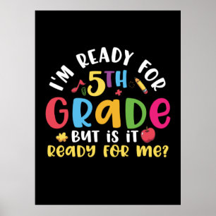 Póster 5.º Profesor Estoy Listo Para El Quinto Grado