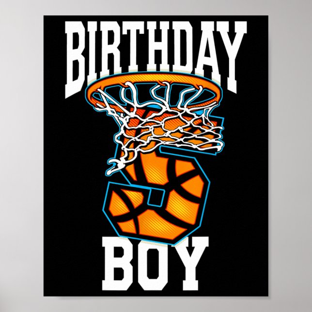 Póster 5.º Regalo de baloncesto de cumpleaños de niños de (Frente)