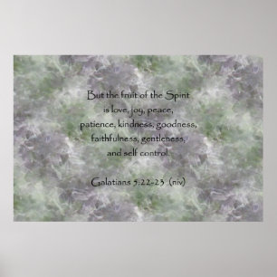Póster 5:22 de Galatians - fruta de 23 ~ del alcohol