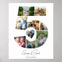 5 años juntos Boda de Collage de fotos Aniversario