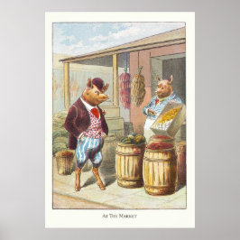 Póster 5 Cerditos: En el mercado