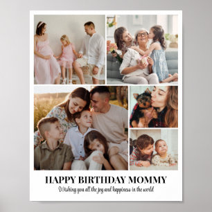 Póster 5 Collage de Fotos Personalizado Cuadrícula de Imá