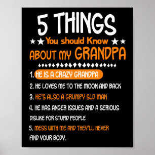 Póster 5 cosas que deberías saber sobre mi abuelo