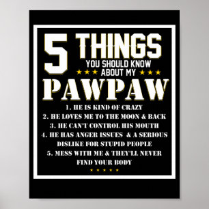 Póster 5 cosas que deberías saber sobre mi abuelo Pawpaw