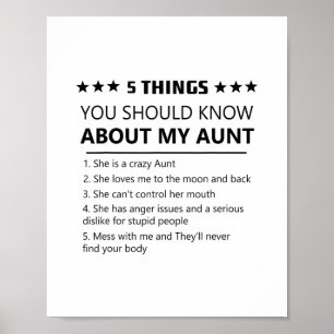 Póster 5 cosas que debes saber sobre mi tía sobrina sobri