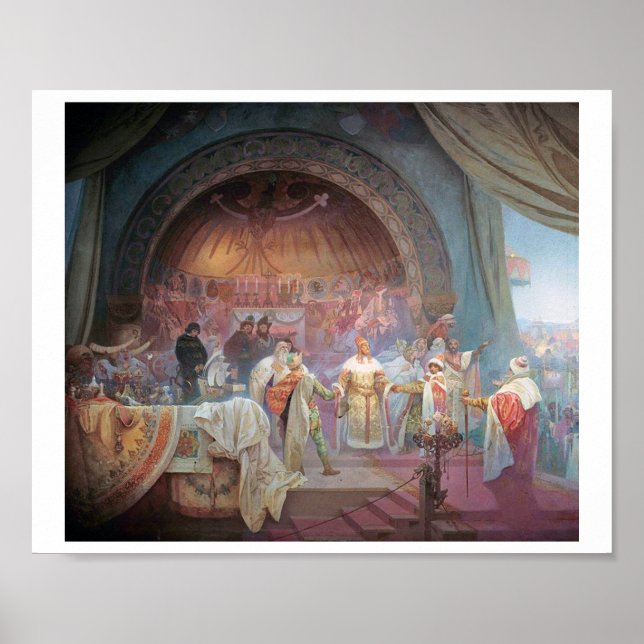 Póster #5 El rey bohemio Premysl Otakar II, Mucha (Frente)