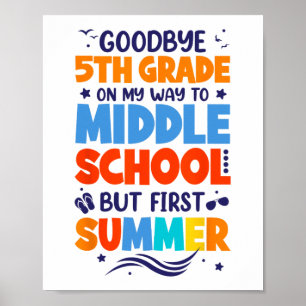 Póster 5° Grado De Camino A La Escuela Secundaria Pero Pr