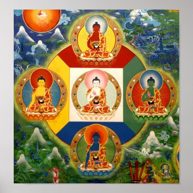 Póster 5 Poster de Dhyani Buddhas (Frente)