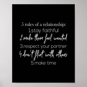Póster 5 reglas de relación