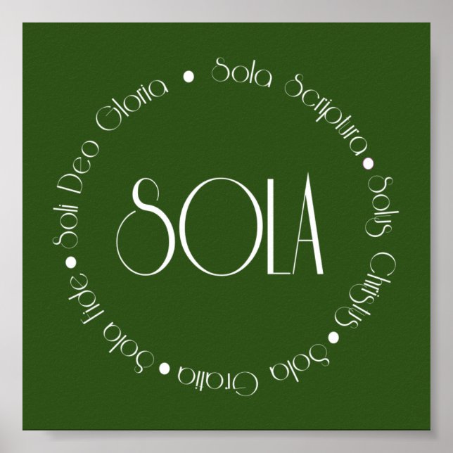 Póster 5 solas (Frente)