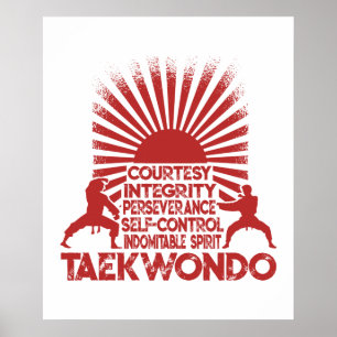 Póster 5 Tenets De Taekwondo