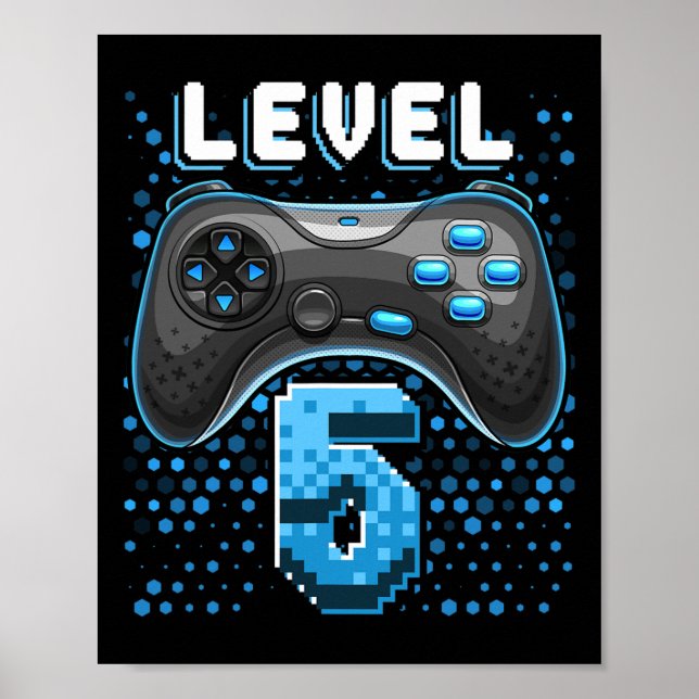 Póster 5 Video Game Controller 5º Birthday Gamer Gift Bo (Frente)