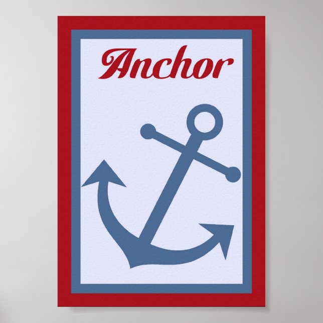 Póster 5X7 Anchor Nautical Wall Art (Frente)