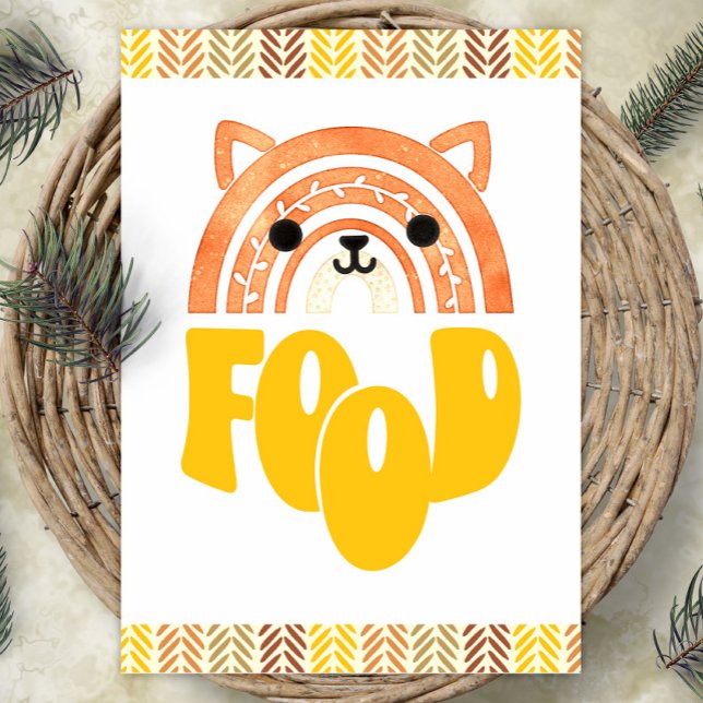 Póster 5x7 Estación de alimentos Boho Woodland Fox Cumple (Subido por el creador)