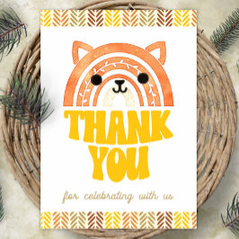 Póster 5x7 Gracias Boho Woodland Fox Cumpleaños