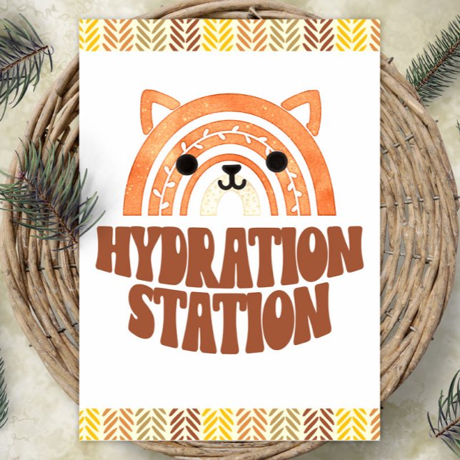 Póster 5x7 Hydration Station Boho Woodland Fox Birthday (Subido por el creador)