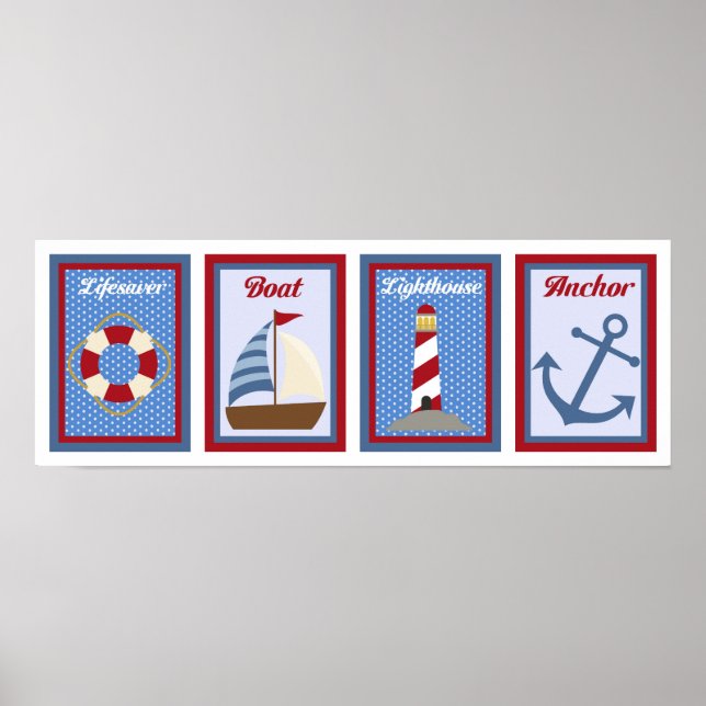 Póster 5X7 Nautical Wall Art Collection (Frente)