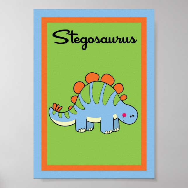 Póster 5X7 Stegosaurus Dinosaurs Wall Art (Frente)