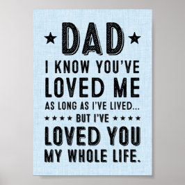 Póster 5x7 Te he amado toda mi vida impresa