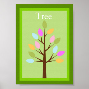 Póster 5X7 Tree Forest Friends Wall Art