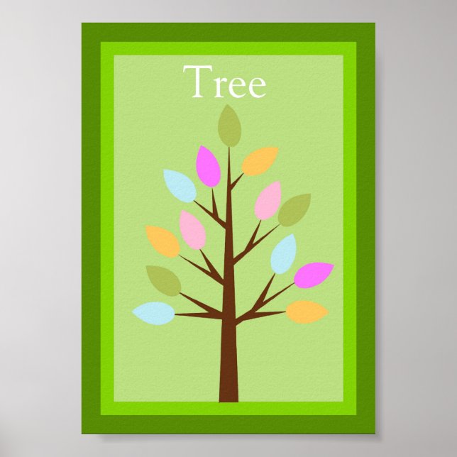 Póster 5X7 Tree Forest Friends Wall Art (Frente)