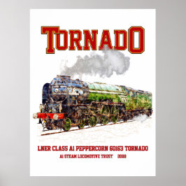 Póster 60163 Tornado Locomotora de Vapor Vintage 