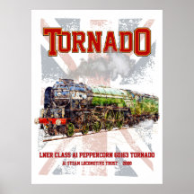 60163 Tornado Locomotora de Vapor Vintage