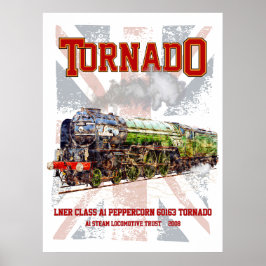 Póster 60163 Tornado Locomotora de Vapor Vintage 