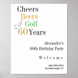 Póster 60.ª Bienvenida Mínima Para Los Amantes Del Golf
