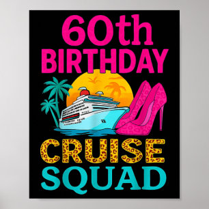 Póster 60.ª brigada de cruceros de cumpleaños de 60 años