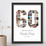 Póster 60.º Collage de fotos número 60 Personalizados<br><div class="desc">Celebra el cumpleaños 60 con este poster de collage de fotos número 60 personalizado. Este regalo de personalizable también es perfecto para el aniversario de los bodas. Es una gran manera de mostrar preciosos recuerdos de tu vida de boda y casada. El poster presenta un collage de fotos que capturan...</div>