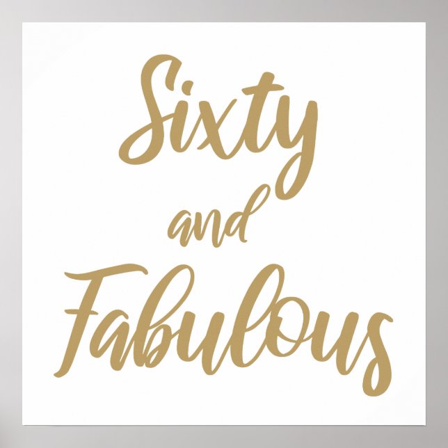 Póster 60.º humor de cumpleaños (Frente)